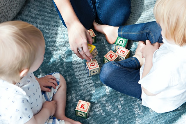 Children playing with toys